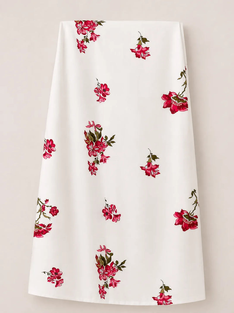 Off-White Floral Printed 2-Piece Lawn Frok Suit | Stitched Summer Collection