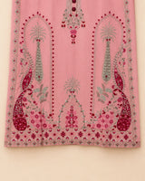 Dusty Rose Pink Embroidered Lawn 2-Piece Stitched Suit with Printed Trouser
