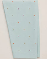 Aqua Blue Embroidered Farshi 3-Piece Stitched Suit with Chiffon Dupatta