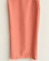 Peach Pink Crinkle Georgette 2-Piece Co-Ord Set with Embroidered Star Accents & Wide-Leg Trousers