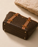 Michael Kors Signature Monogram Medium Tote Bag | Logo Strap Shoulder Purse