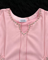 Blush Pink Embroidered 3-Piece Pakistani Suit with Floral Tassels