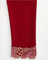 Crimson Red Embroidered Lawn 3-Piece Stitched Suit with Doriya Dupatta