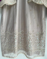 Dove Grey & Purple Floral Embroidered 3-Piece Stitched Suit with Chikankari Hem & Embroidered Dupatta