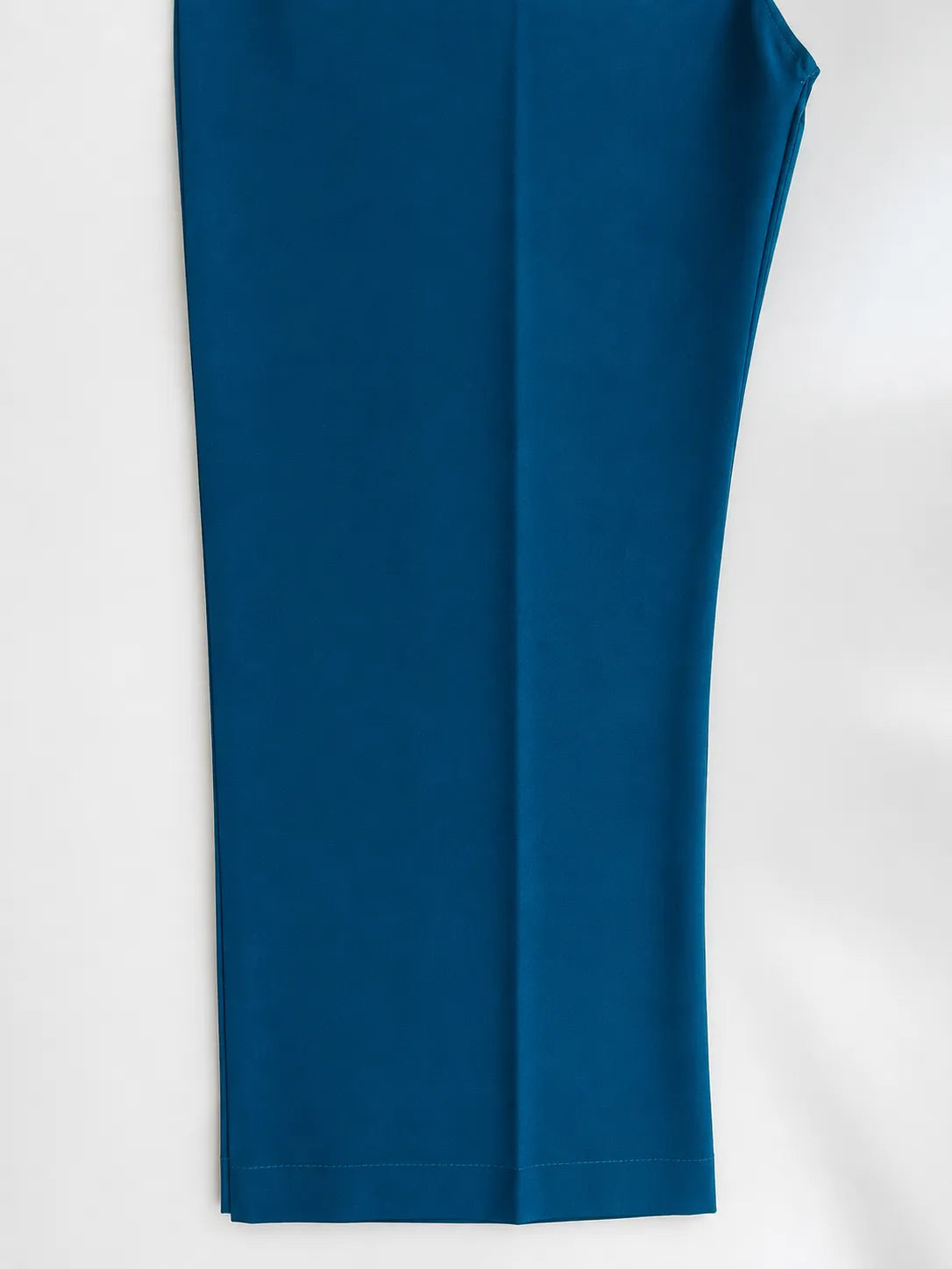 Teal Blue Embroidered Lawn 3-Piece Stitched Suit with Bamber Chiffon Dupatta & Plain Trousers