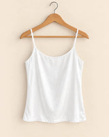 Women's Black & White Striped Georgette Tie-Front Shirt with White Camisole