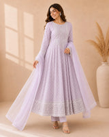 Embroidered Anarkali Frock with Dupatta | Sufaab