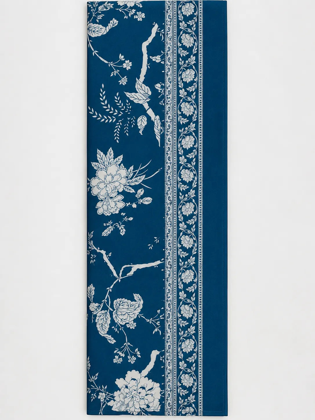 Teal Blue Embroidered Lawn 3-Piece Stitched Suit with Bamber Chiffon Dupatta & Plain Trousers