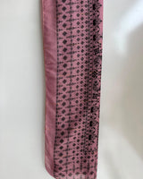 Salmon Pink & Black Paisley Embroidered Lawn 3-Piece Stitched Suit with Doriya Dupatta & Embroidered Trouser