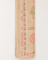 Beige / Skin Floral Embroidered Lawn 3-Piece Stitched Suit with Schiffli Lace Sleeves & Doriya Dupatta