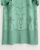 Aqua Blue Embellished 3-Piece Stitched Suit with Bamber Dupatta
