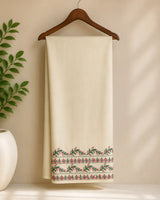 Emerald Green Embroidered 2-Piece Stitched Suit with Round Hem & Embroidered Trouser