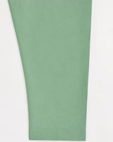Pistachio Mint Green Embroidered Lawn Frock 3-Piece Stitched Suit with Chiffon Dupatta & Plain Trousers