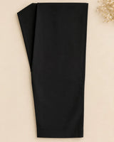 Black Embroidered 3-Piece Stitched Suit with Rust & Ochre Threadwork & Bamber Dupatta