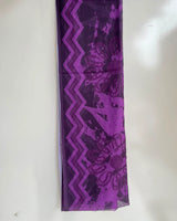Deep Plum Purple Embroidered Lawn Frock 3-Piece Stitched Suit with Printed Chiffon Dupatta