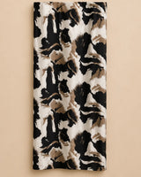 Black & White Cheetah Print Embroidered 3-Piece Stitched Suit with Dooriya Dupatta