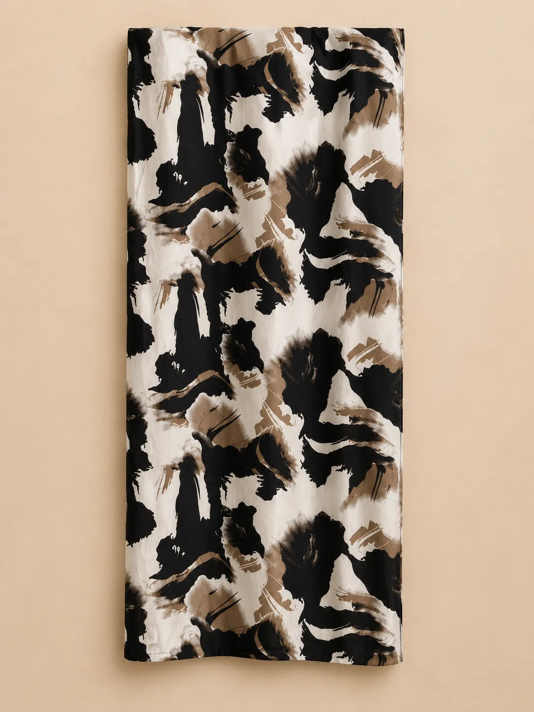 Black & White Cheetah Print Embroidered 3-Piece Stitched Suit with Dooriya Dupatta