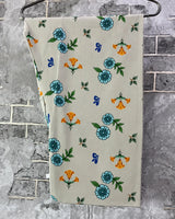 Inkish Blue & Grey Printed Lawn 2 Piece Kaftan Suit | Embroidered Front & Printed Trousers
